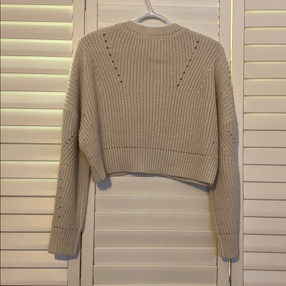 Cropped cream knit sweater - Picture 2 of 2